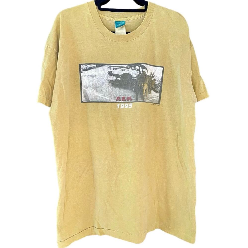 Vintage 90s REM 1995 Monster Tour Single Stitch Shirt Adult XL